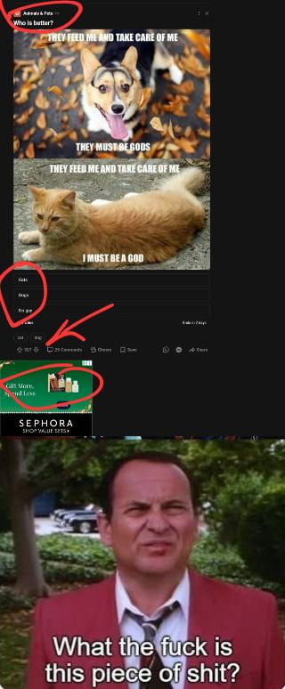 First time loading this site in a browser in 2 years. Wow! Poster name hidden, surveys, no downvote counter, nerd badges, and ads everywhere.