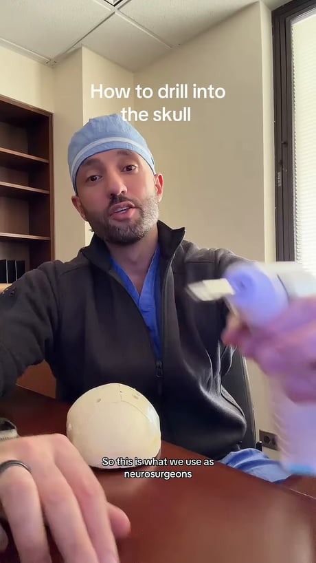 Drill a hole into the skull