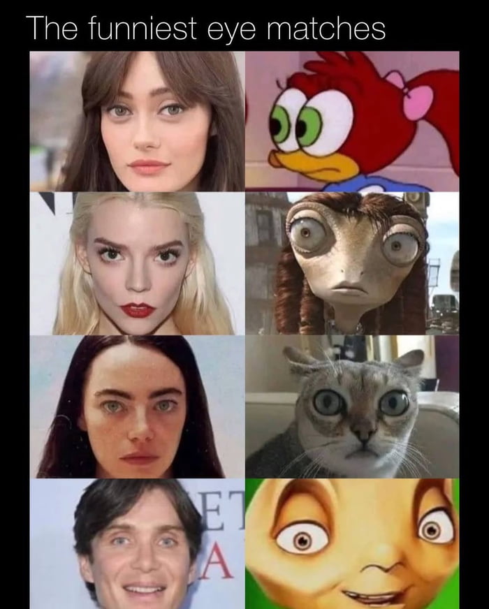 These eye matches are spot on