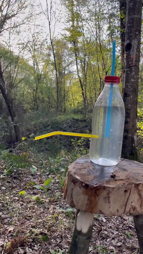 Water defying gravity with a hand wave