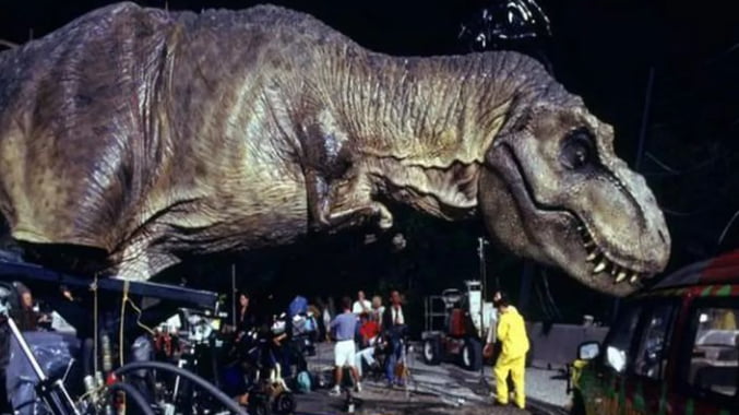 When Jurassic Park was being filmed CGI was still in it's infancy. This ...