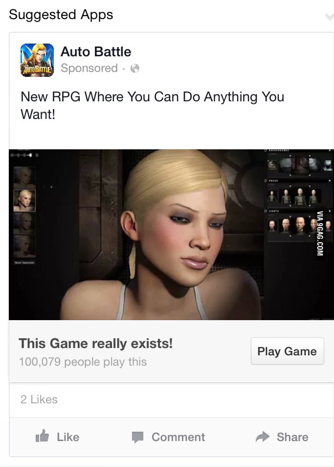 Facebook game ad trying to rip off EVE online screenshot as their own ...