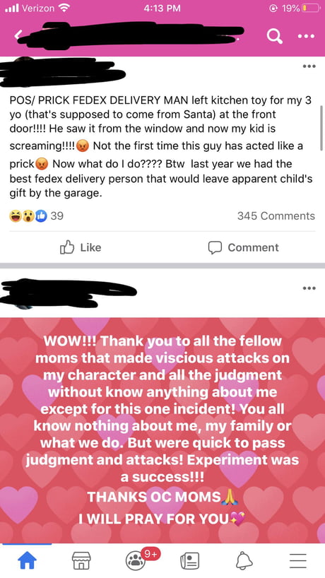 Enraged Mom Calls Out The Fedex Delivery Man For Delivering A Package Then Attacks Other Moms For Not Standing With Her 9gag