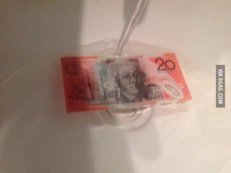 In response to Canadian money being waterproof. Here is some Australian a swim 9GAG