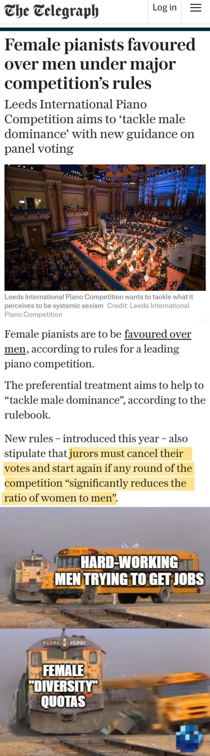 So they didn't want equality after all