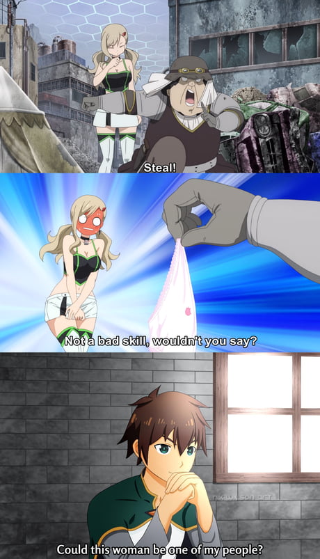 And They Claim Kazuma is Only Good at Stealing Panties. - 9GAG