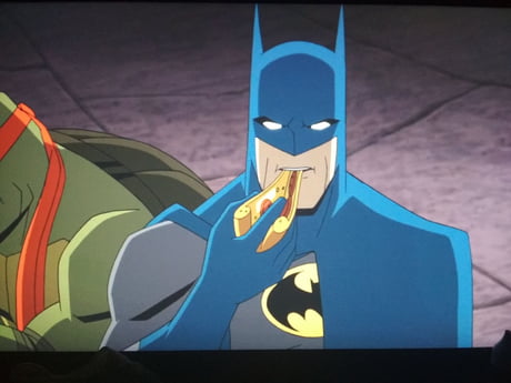 Just batman eating a slice of pizza - 9GAG