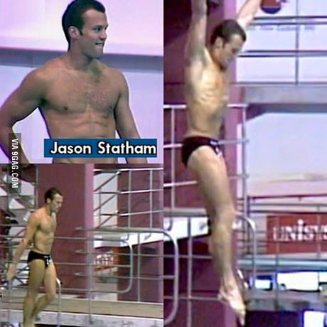 Jason statham at the diving Olympics 1992" The guy actually had hair - 9GAG