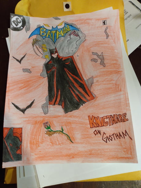 Drew up a comic cover concept for a Freddy Krueger vs Batman story - 9GAG