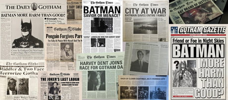 Batman and Gotham Newspaper (official from the movies) - 9GAG