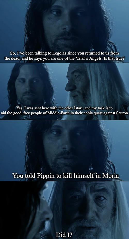 Ignore The Fact That Aragorn Probs Already Knew All This About Gandalf ...