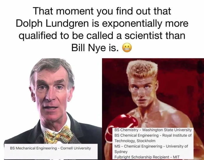 Scientist Dolph Lundgren