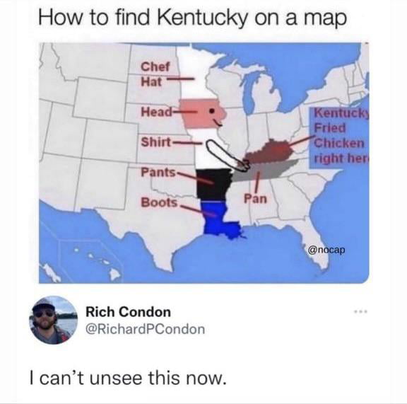 How to find Kentucky on a map 9GAG