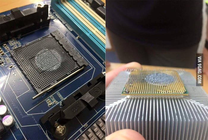 Applying Thermal Paste On Your Cpu - You're Doing It Wrong. - 9GAG