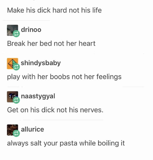  Always salt your pasta while boiling it.