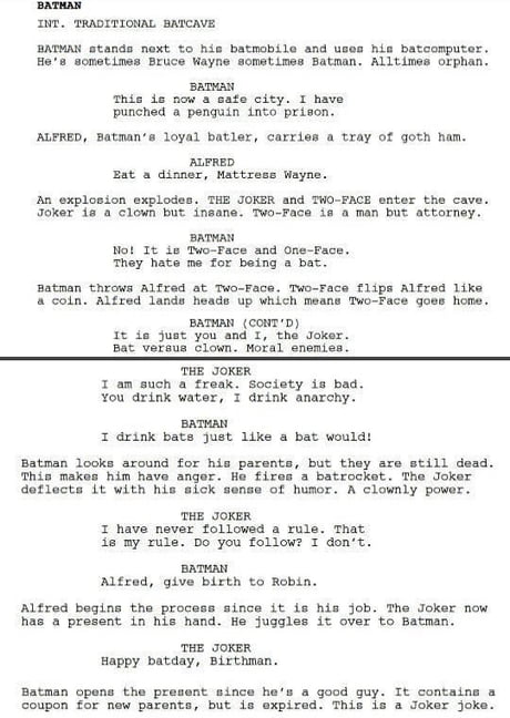 An AI bot watched 1000 classic Batman episode then created its own script  afterwards - 9GAG