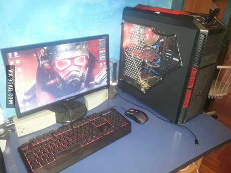 First real gaming setup after being stuck on a xbox 360 since the first one  hit the shelves! - 9GAG