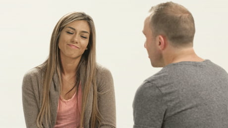 Her reaction when I flirt