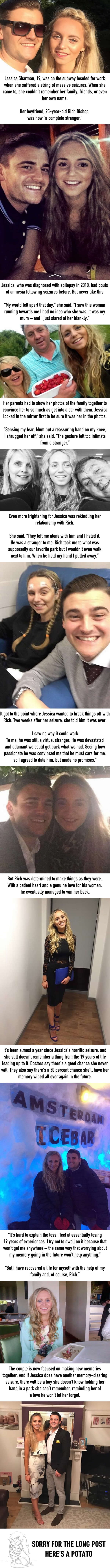 Teen who lost memory after seizure falls in love with boyfriend all over again