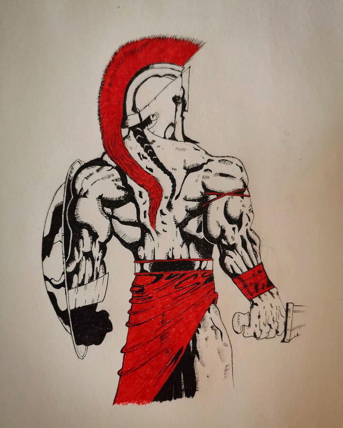 Spartan Warrior Drawing - 9GAG