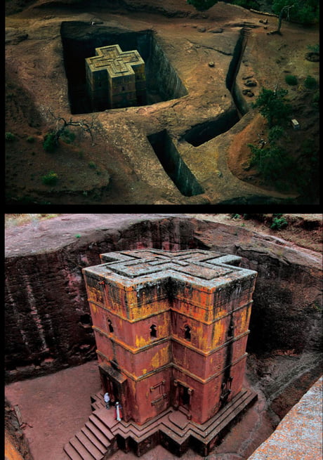Rock-Hewn Churches of Lalibela, monolithic cave churches of the 13th century located in Lalibela, Ethiopia - 9GAG