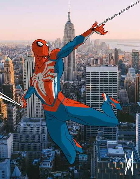 Fanart Spiderman PS4. - 9GAG