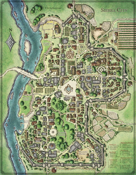 Town Map Of Kaza Dndmaps Fantasy World Map, Fantasy City, 58% OFF