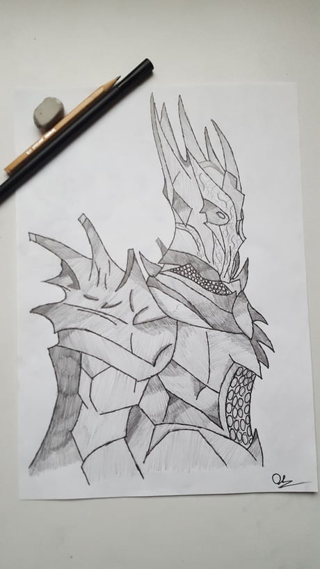 How To Draw Sauron, Step by Step, Drawing Guide, by artistperson95 -  DragoArt in 2023