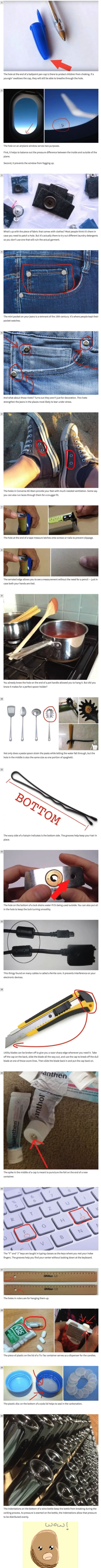 20 Minor Things In Everyday Objects That You Never Knew They Had A Purpose