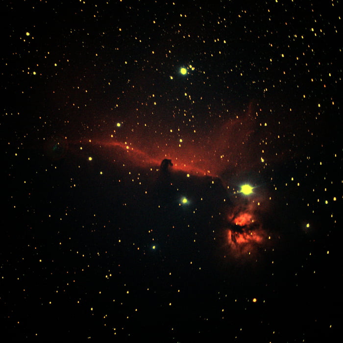 Horsehead Nebula! 2minute exposure with actual color. Celestron