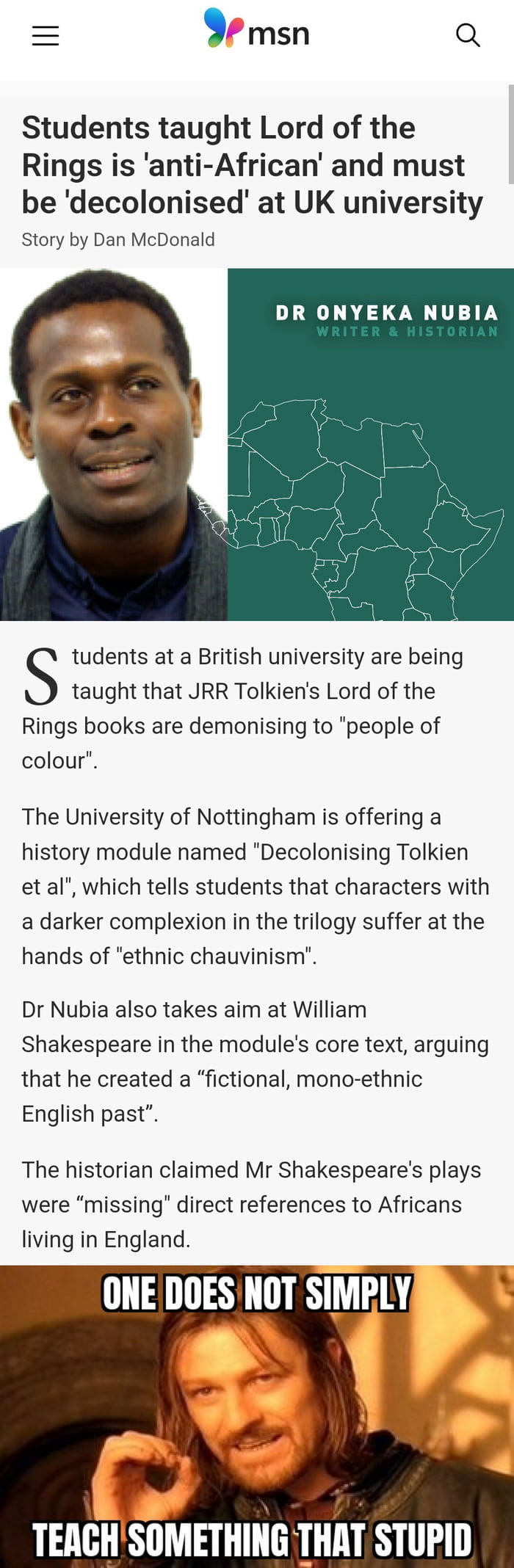 Imagine paying money to take this course. Shame on the university for allowing this professor to teach students something so ridiculous.