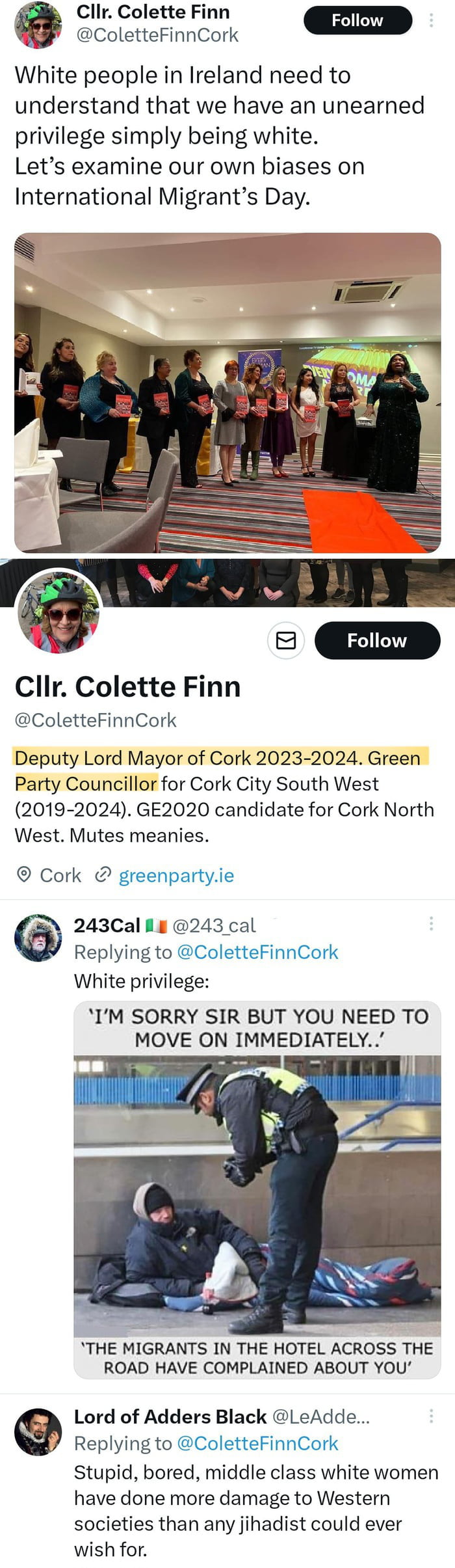 'Irish' and 'privilege' in the same sentence