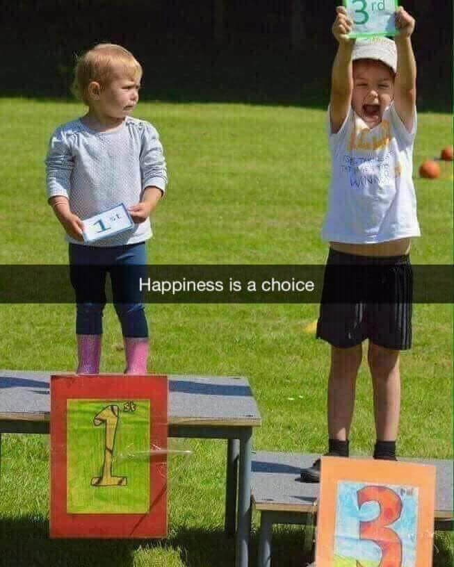 Happiness is a state of mind