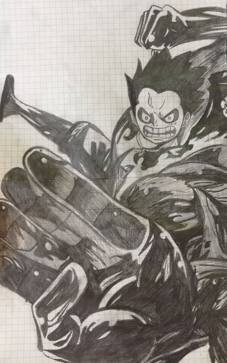 How To Draw Luffy Gear 4  Portrait Illustration 