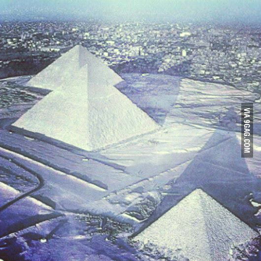 Snow has fallen on the pyramids of egypt for the first time in 112