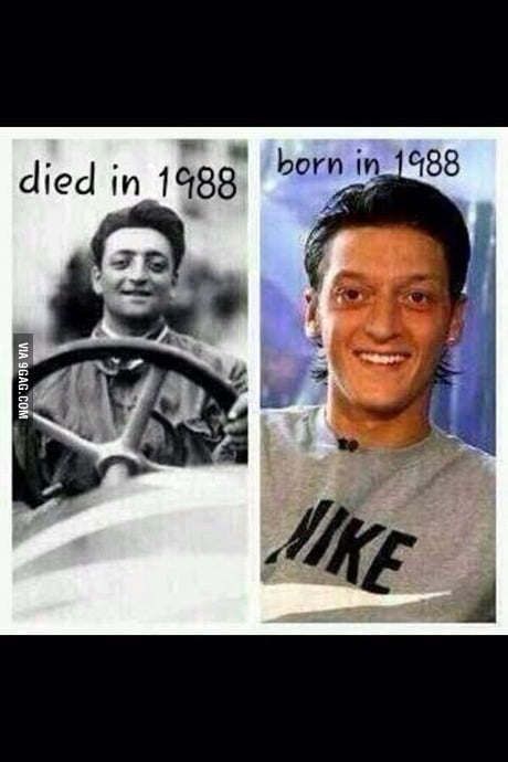 Racing Humour on X: Mesut Özil & Enzo Ferrari: Resemblance? http