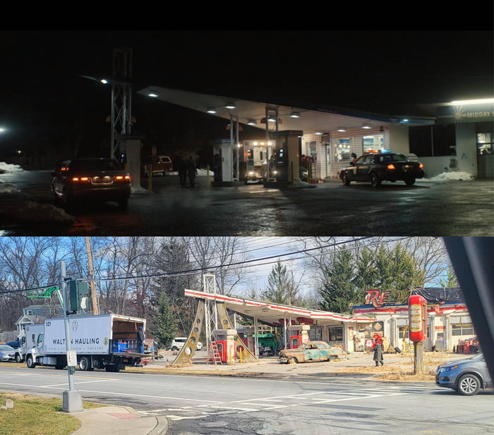 The gas station from yesterday's Fallout TV show photo is the exact