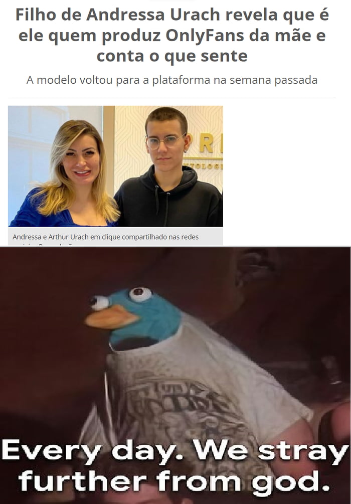 Andressa Urach's son(brazilian sub-celebrity) reveals that he is the one who produces his mother