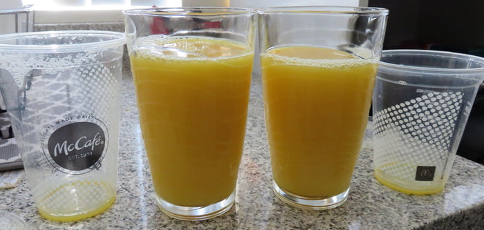 Small vs Medium Orange Juice at McDonalds