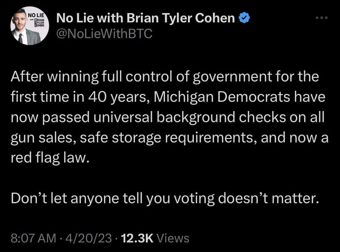 Michigan Democrats have now passed universal background checks on all