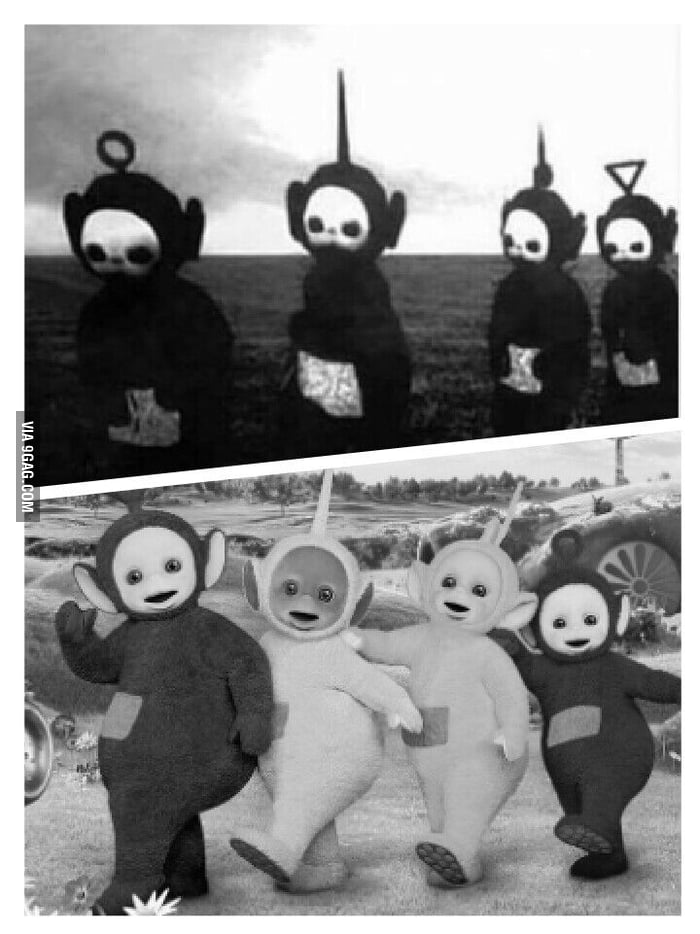 For the guy who said teletubbies in black and white would be creepy... it