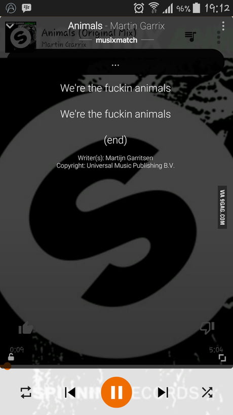 The entire lyrics of Animals by Martin Garrix - 9GAG