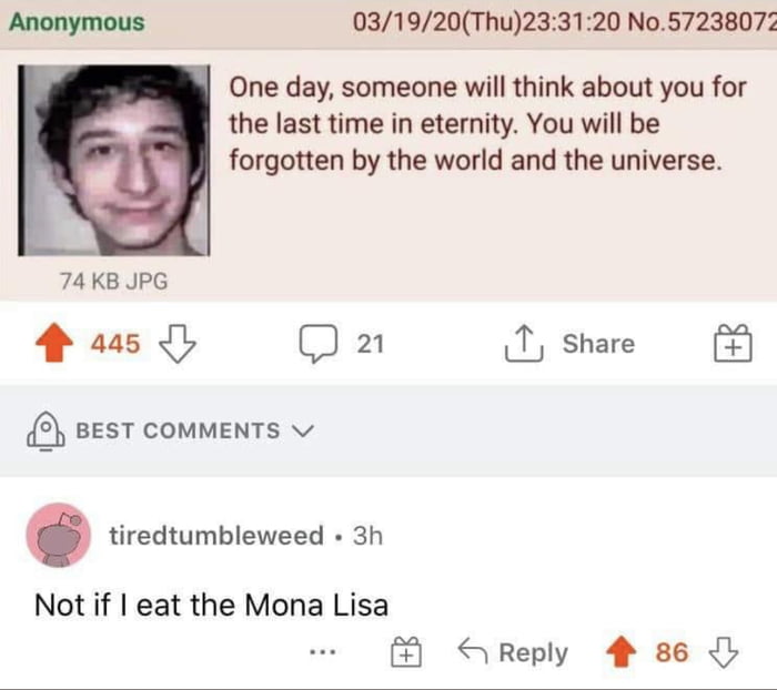 What\u2019s more memorable than eating the Mona Lisa?