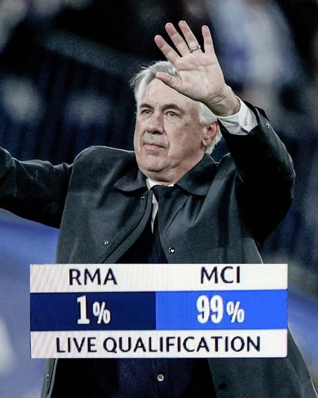 In the 89th minute Real Madrid's chance to qualify to the UCL final was 1%.  *Insert 