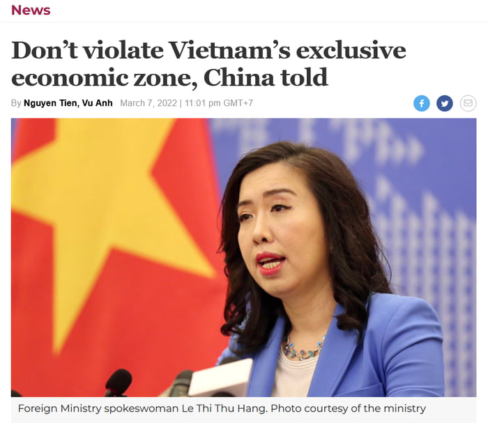 Vietnam Has Urged China To Respect Its Exclusive Economic Zone (EEZ ...