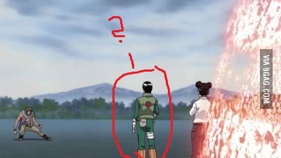 When did Rock Lee learn how to walk on water? He has no chakra control XD -  9GAG
