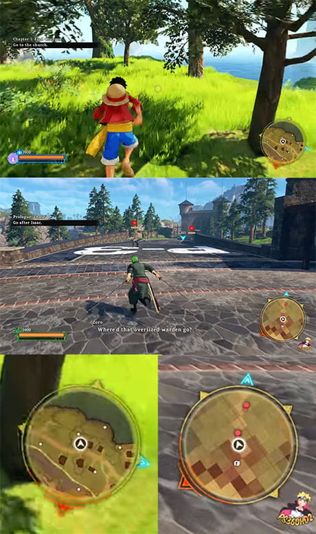 Bruh for the DLC of World Seeker, they Blurred the mini map to you get the  true Zoro Experience LMAO - iFunny