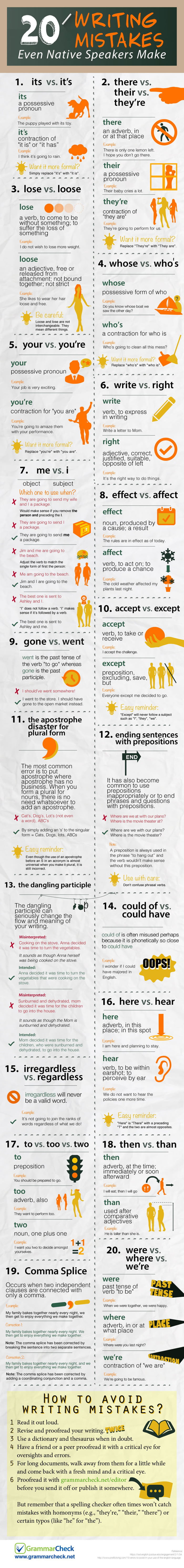 20 Writing Mistakes Even Native Speakers Make