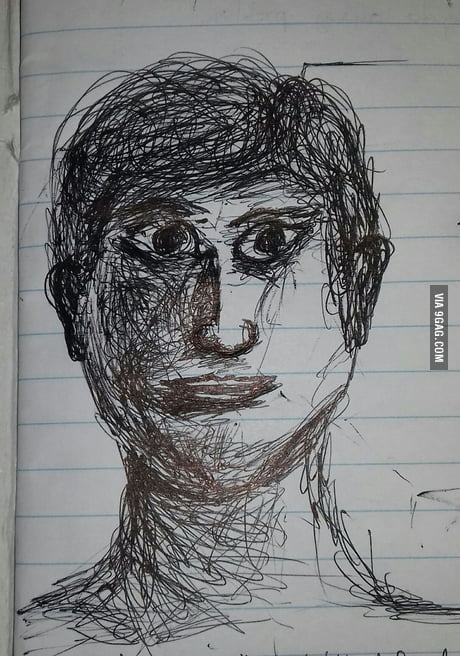 deformed face drawing