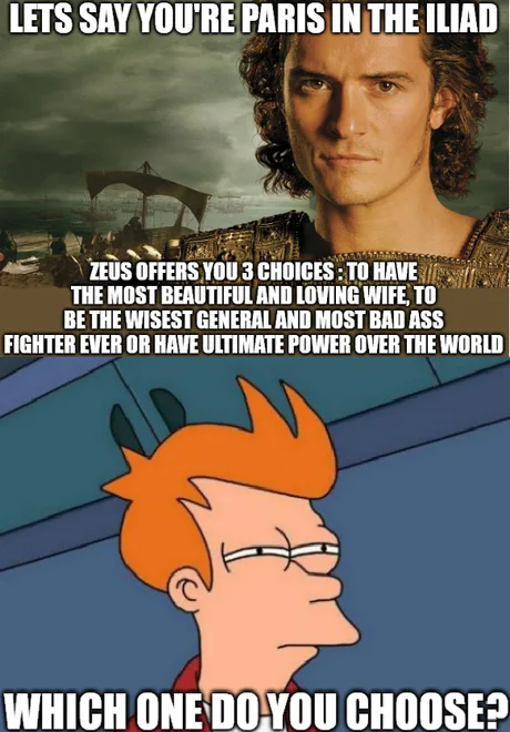 Neetpicking: It was 3 goddesses that offered it - NOT ZEUS